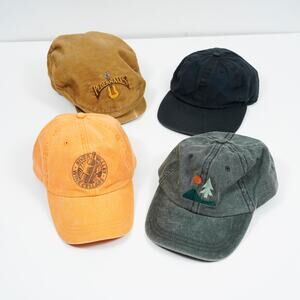 Vintage Texace USA Corduroy Hat Lot 4 Caps 90s Adams Distressed Dad Cap Bundle